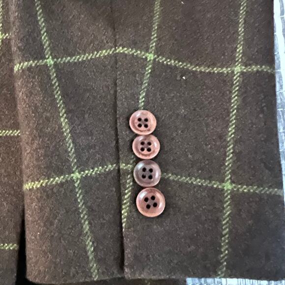 TAILORBYRD Men’s Wool Window Pane Check Blazer Sport Coat M Academia Preppy Dad - Picture 5 of 8